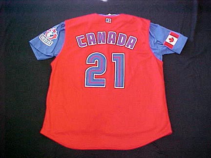 Dunedin Blue Jays #50 Game Used Red Jersey Canada Day XL DP12773